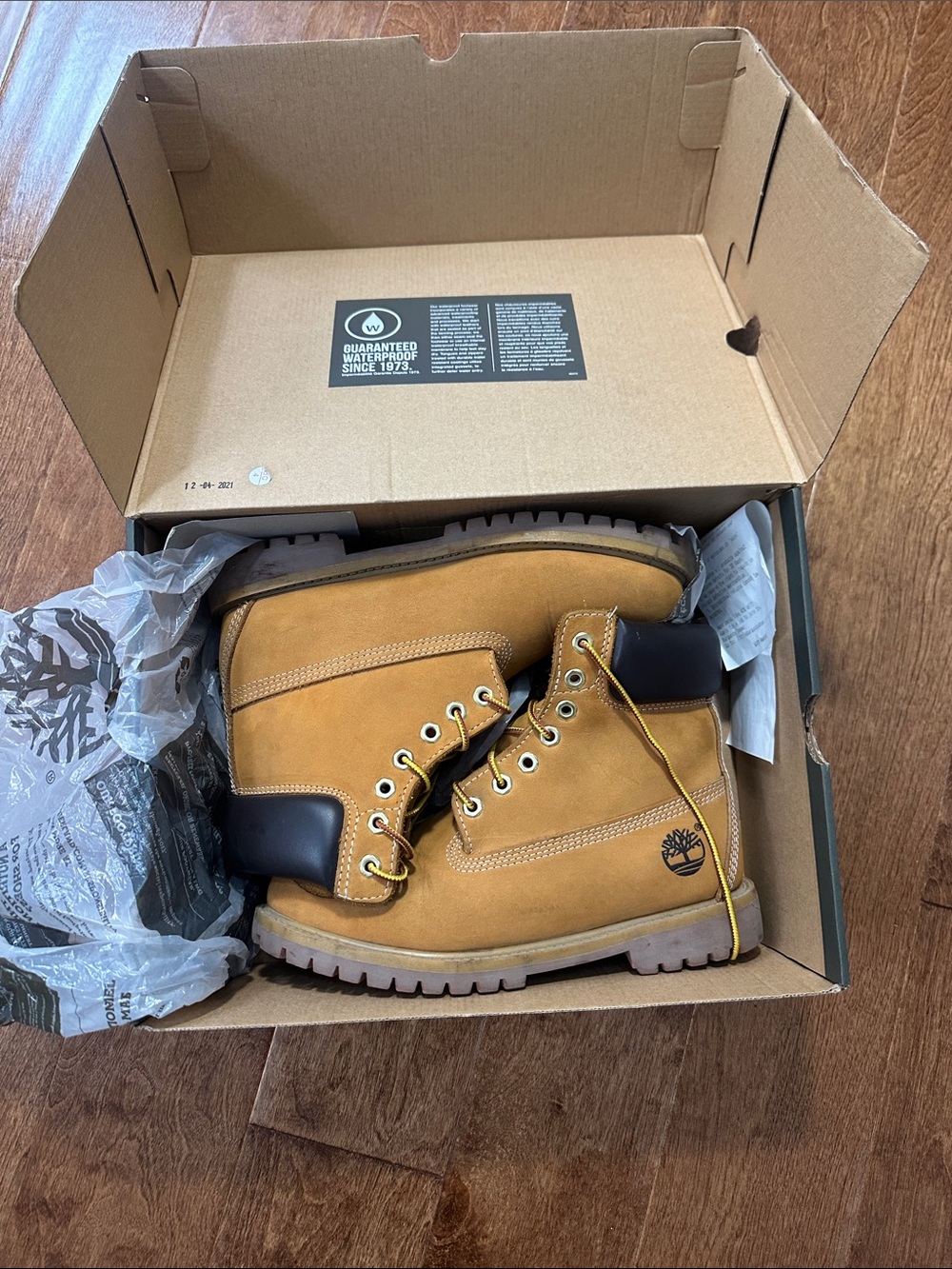 Timberland Wheat Yellow Work Boots